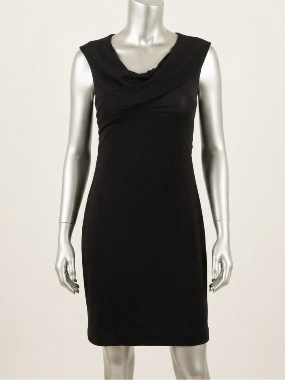 Helmut Lang Black Angora Silk Draped Mini Dress Size 0 Designer